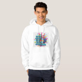 Coffie Eerst Ochtend Sticker Hoodie (Voorkant volledig)