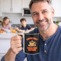 Coffie eerst, volwassenheid daarna quote humor