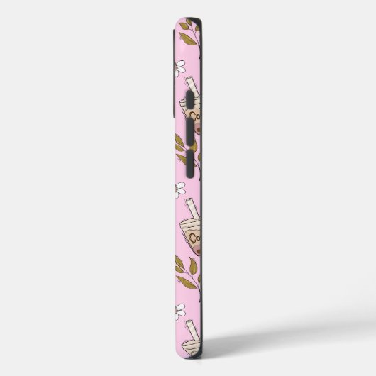 Coffie en Boeken Patroon iPhone Hoesje | Cozy Leze (Achterkant / Links)