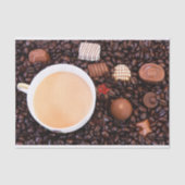 Coffie en Chocolade Close-up Tissuepapier (Voorkant)