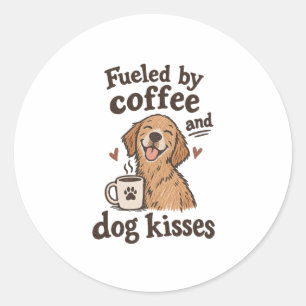 Coffie En Hond Kusjes Hond Moeder Sticker