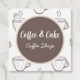 Coffie en Taart Coffeeshop Bedankjes Labels