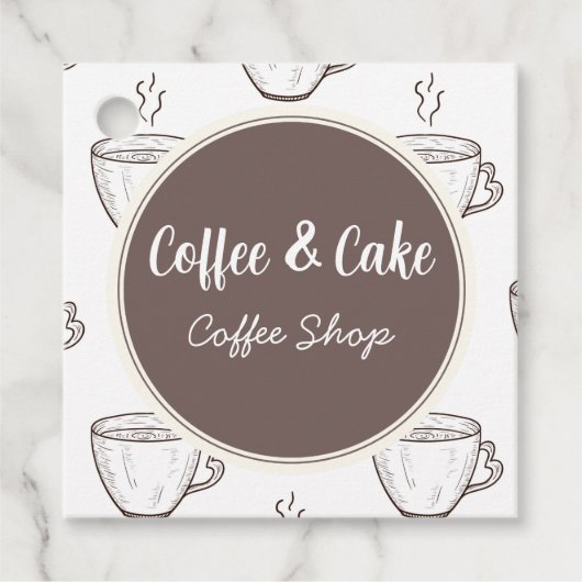 Coffie en Taart Coffeeshop Bedankjes Labels (Voorkant)