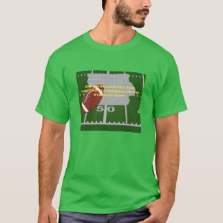 Coffie en voetbal in Iowa T-shirt