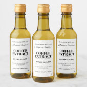 Coffie-extract moderne labelsticker ZEX_001f Wijn Etiket (Flessen)