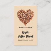 Coffie Hart Trendy QR-code en Website Visitekaartje (Voorkant)