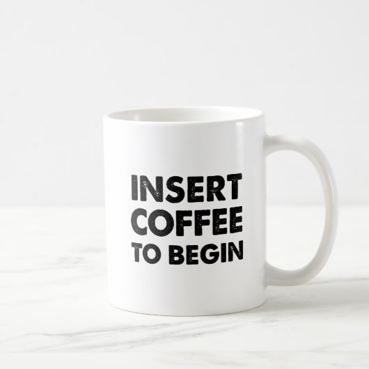 Coffie Invoegen Grappige Mok (Rechts)