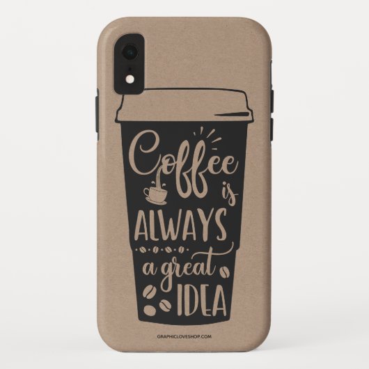Coffie Is Altijd Een Geweldig Idee Phonehoesje Case-Mate iPhone Case (Achterkant)