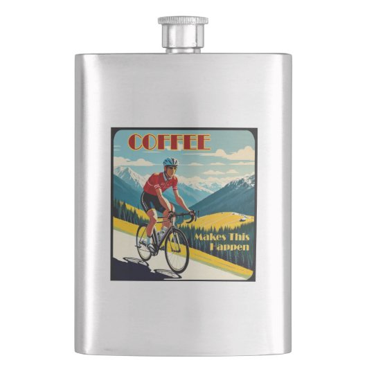 Coffie Laat Dit Gebeuren Fietsen Flacon (Voorkant)