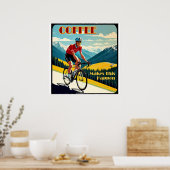 Coffie Laat Dit Gebeuren Fietsen Poster (Keuken)