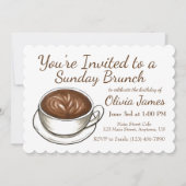 Coffie Latte Verjaardag Bruiloft Bruidsfeest Brunc Kaart (Voorkant)