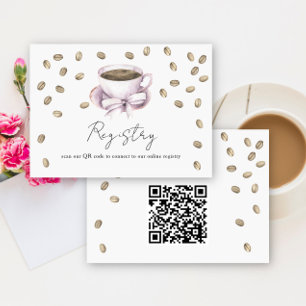 Coffie QR-code Bruidsfeest Cadeau Registratie Informatiekaartje