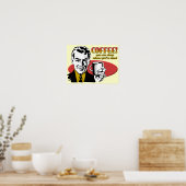 Coffie Slaap Als Je Dood Bent Funny Poster Bord (Keuken)