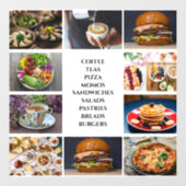 Coffie Thee Cafe Menu Aangepaste Zakelijke Fotocol Raamsticker (Vel)