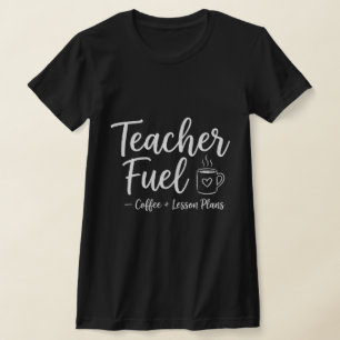 Coffie voor leraren en lesplannen voor thuisonderw t-shirt