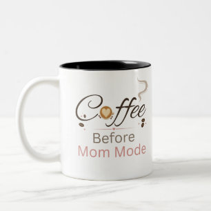 Coffie Voor Moeder Modus Typografie Tweekleurige Koffiemok