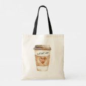 Coffiebeker Hart Menu Tote Bag (Achterkant)