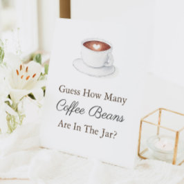 Coffiebeker Raad Hoeveel In Pot Baby Shower Spel Reclamebord Met Voetstuk