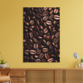 Coffiebonen Canvasprint Canvas Afdruk (Insitu (Woonkamer))