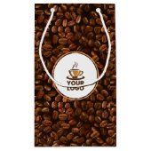 Coffiebonen Patroon Winkel Merk Logo Klein Cadeauzakje (Achterkant)