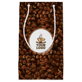 Coffiebonen Patroon Winkel Merk Logo Klein Cadeauzakje (Voorkant)