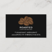 Coffiebonen stapel | Cafe  Visitekaartje (Voorkant)
