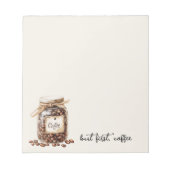 Coffiebonenpot Notitieblok (Voorkant)