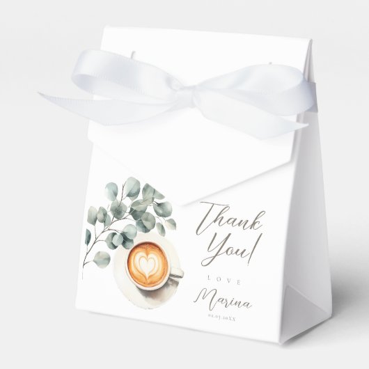 Coffieboon baby shower bedankdoosjes (Voorkant Zijde)