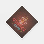 Coffiecafé neon bord servet (Hoek)