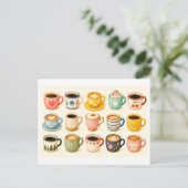 Coffiecollage Briefkaart (Staand voorkant)