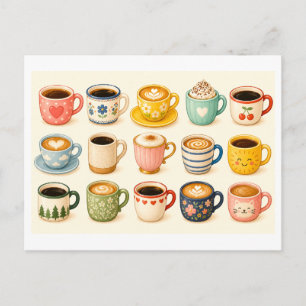 Coffiecollage Briefkaart