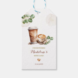 Coffieliefde is aan het brouwen Bedankt tag Cadeaulabel