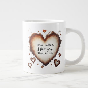 Coffieliefde Valentijns cadeau, lieve koffie  Grote Koffiekop