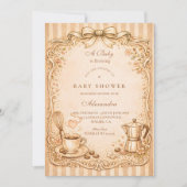 Coffieliefhebber Baby Shower Kaart (Voorkant)