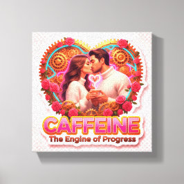 Coffieliefhebber Dagelijkse Ritueel Sticker Canvas Afdruk