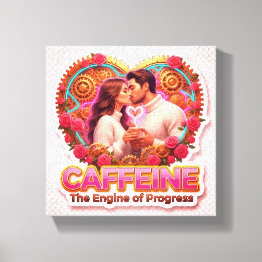 Coffieliefhebber Dagelijkse Ritueel Sticker Canvas Afdruk (Voorkant)