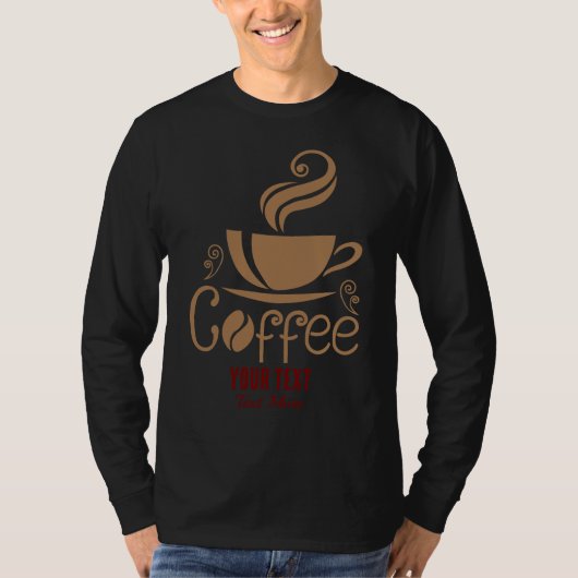 Coffieliefhebber Design – Minimaal Grafisch Ontwer T-shirt (Voorkant)