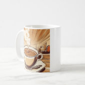 Coffieliefhebber Retro Diner Stoomende Kop Gift vo (Voorkant links)