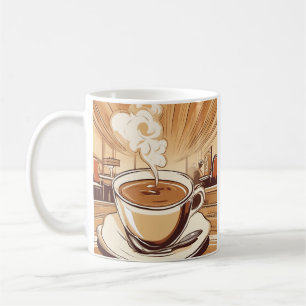 Coffieliefhebber Retro Diner Stoomende Kop Gift vo