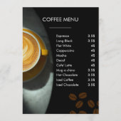 Coffiemenu Zwarte Lijst Logo | Coffeeshop Menu (Voorkant)