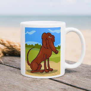 Coffiemok met volbloed Ierse Setter-hond Koffiemok