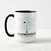 Coffiemokset voor programmeurs en codeursduo mok (Links)
