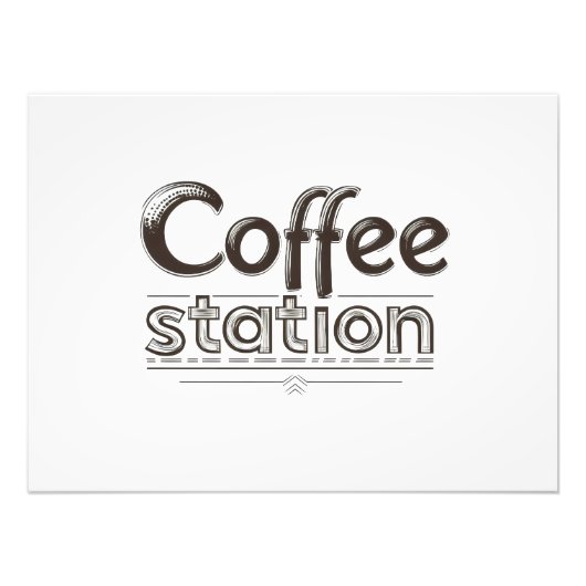 Coffiestation Tekst Foto Afdruk (Voorkant)