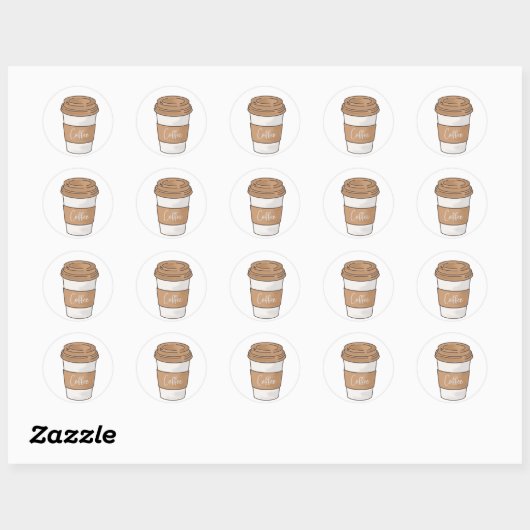 Coffiesticker Ronde Sticker (Vel)