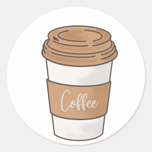 Coffiesticker Ronde Sticker (Voorkant)
