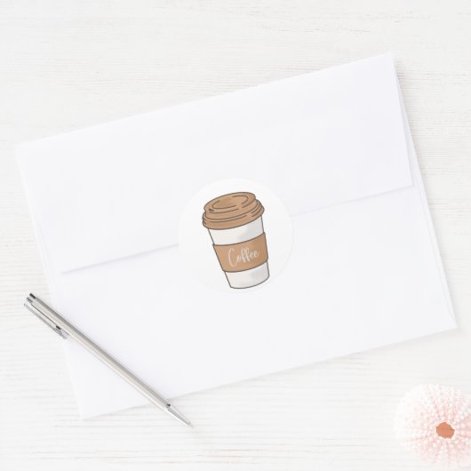 Coffiesticker Ronde Sticker (Envelop)