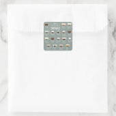 Coffiesticker Vierkante Sticker (Tas)