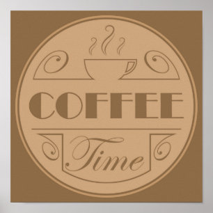 Coffietijd embleem poster