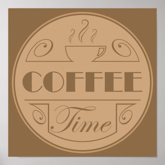 Coffietijd embleem poster (Voorkant)