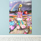 Coffietijd Fantasie Canvasprint Canvas Afdruk (Insitu (Houten vloer))